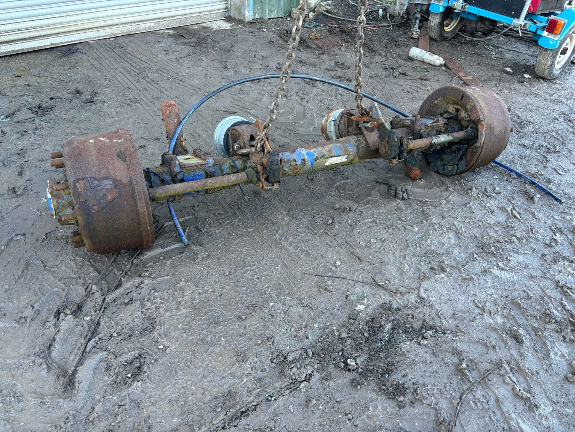 1 X ROR AXLE DRUM BRAKED AXLE 10 STUD TRAILER WAGON TRUCK AXLE ...