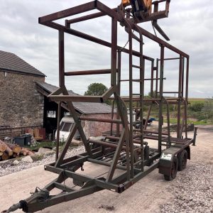 TWIN AXLE PIPE COIL TRAILER HIGHWAYS UTILITYS SERVICES GAS WATER PIPE DIGGER