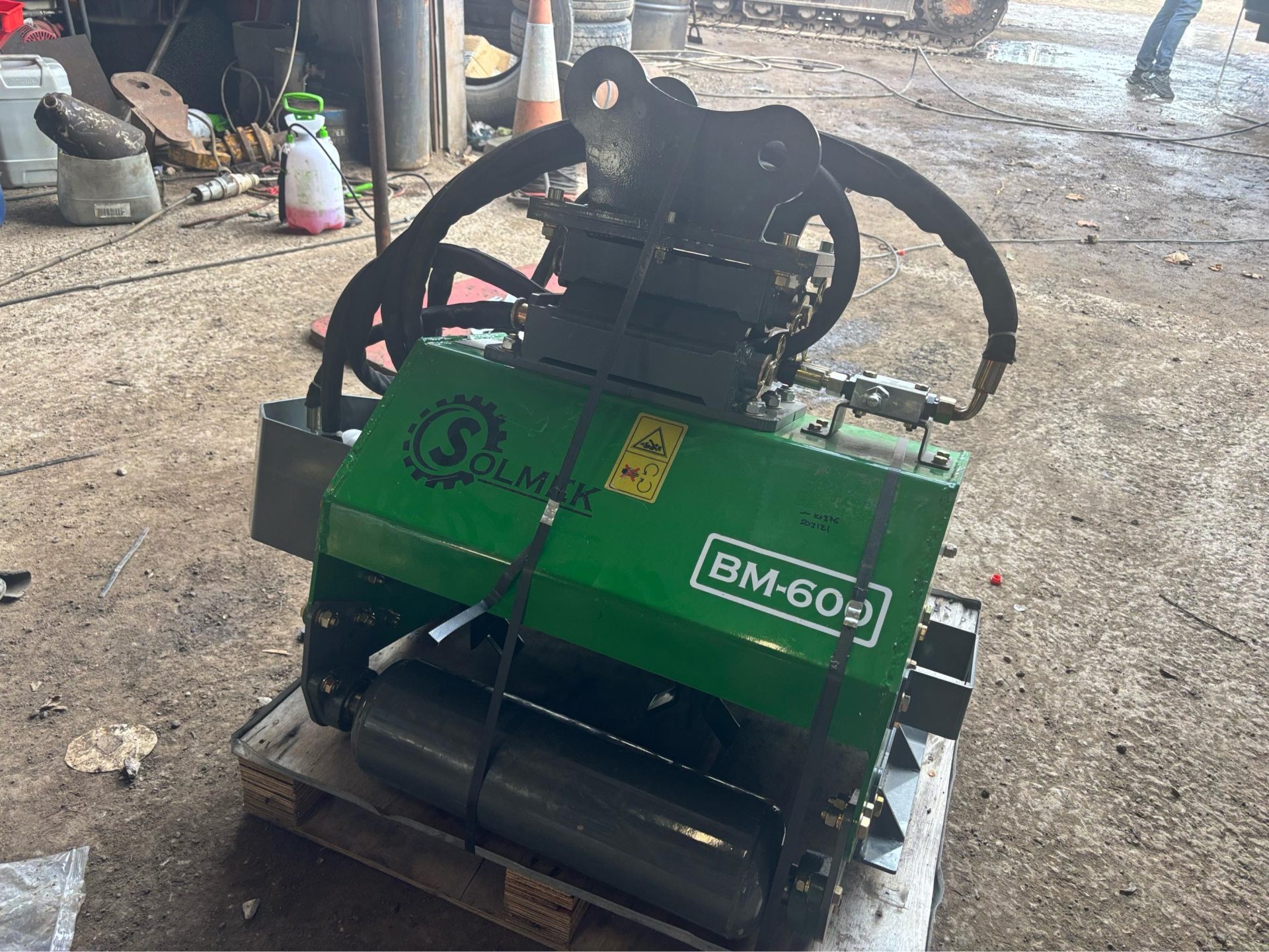 SOLMEK BM600 HYDRAULIC SHREDDER FLAIL MOWER MULCHER 30MM PINS FOR MINI EXCAVATOR