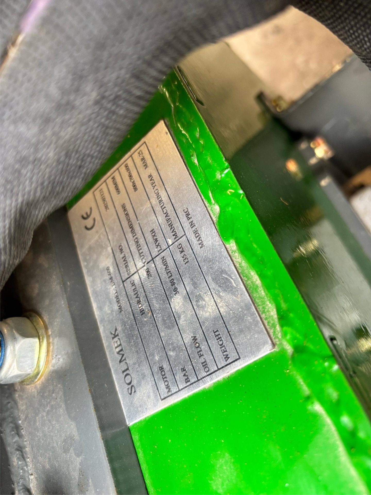 SOLMEK BM600 HYDRAULIC SHREDDER FLAIL MOWER MULCHER 30MM PINS FOR MINI EXCAVATOR - Image 7