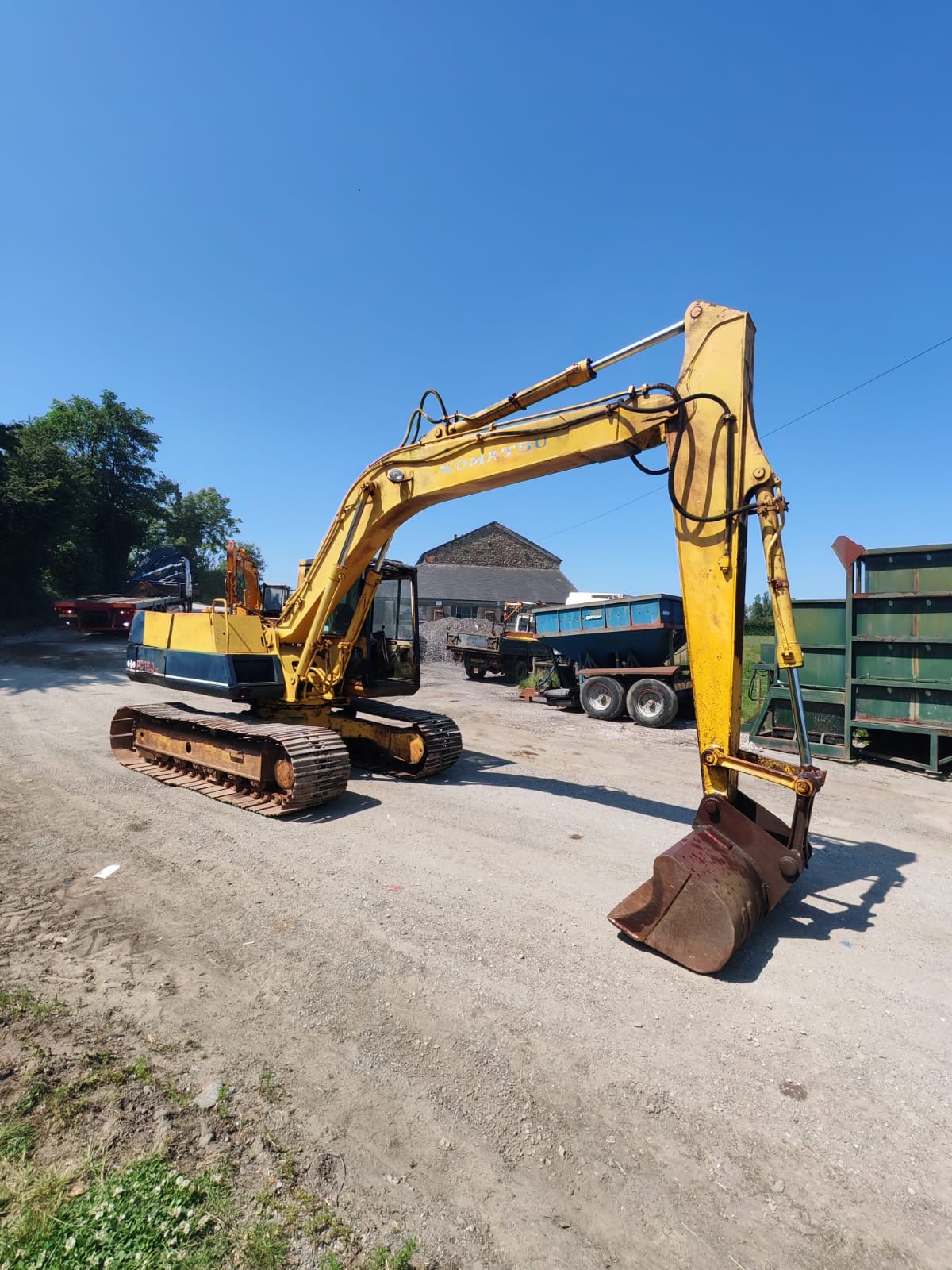KOMATSU PC150 EXCAVATOR DIGGER C/W GRADING BUCKET GOOD UNDERCARRIAGE - Image 8
