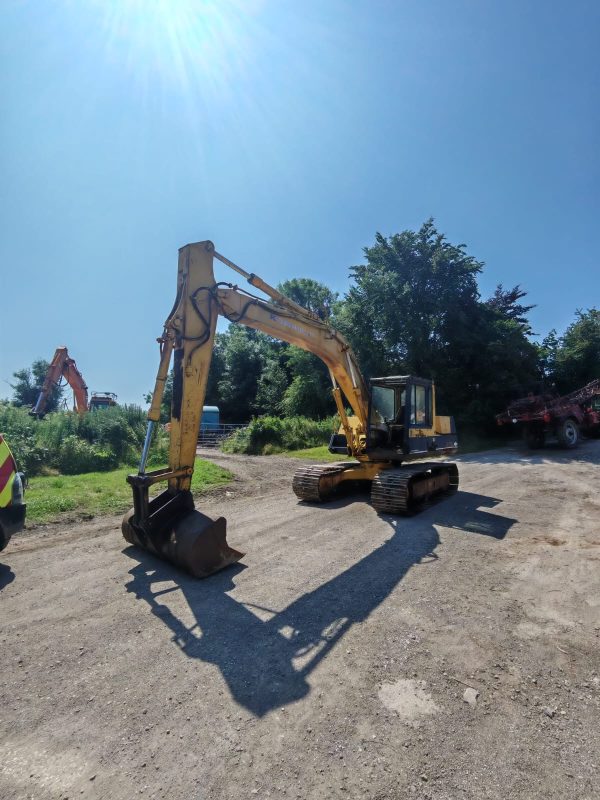 KOMATSU PC150 EXCAVATOR DIGGER C/W GRADING BUCKET GOOD UNDERCARRIAGE - Image 5