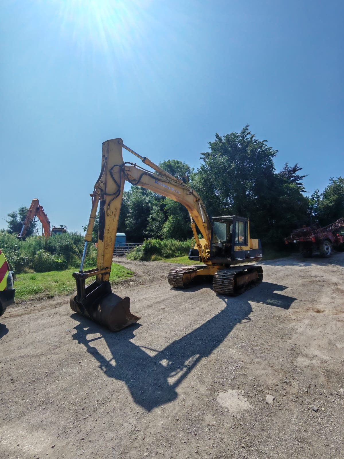 KOMATSU PC150 EXCAVATOR DIGGER C/W GRADING BUCKET GOOD UNDERCARRIAGE - Image 5