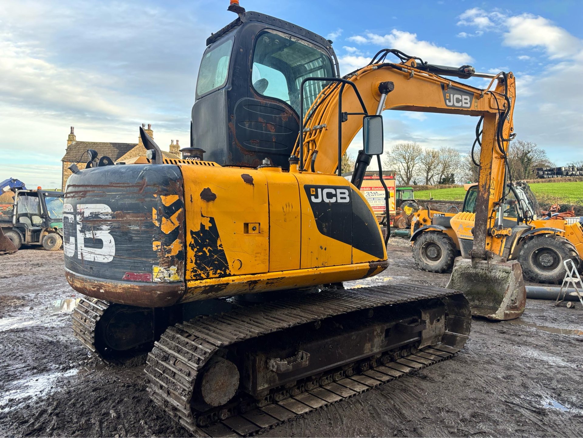 2012 JCB JS130 HIGH CAB EXCAVATOR DIGGER MATERIALS REHANDLER PIPED FOR GRAB - Image 7