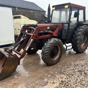 1988 CASE 885 TRACTOR 4 WHEEL DRIVE 6653 HOURS SHUTTLE GEARBOX QUICKE LOADER