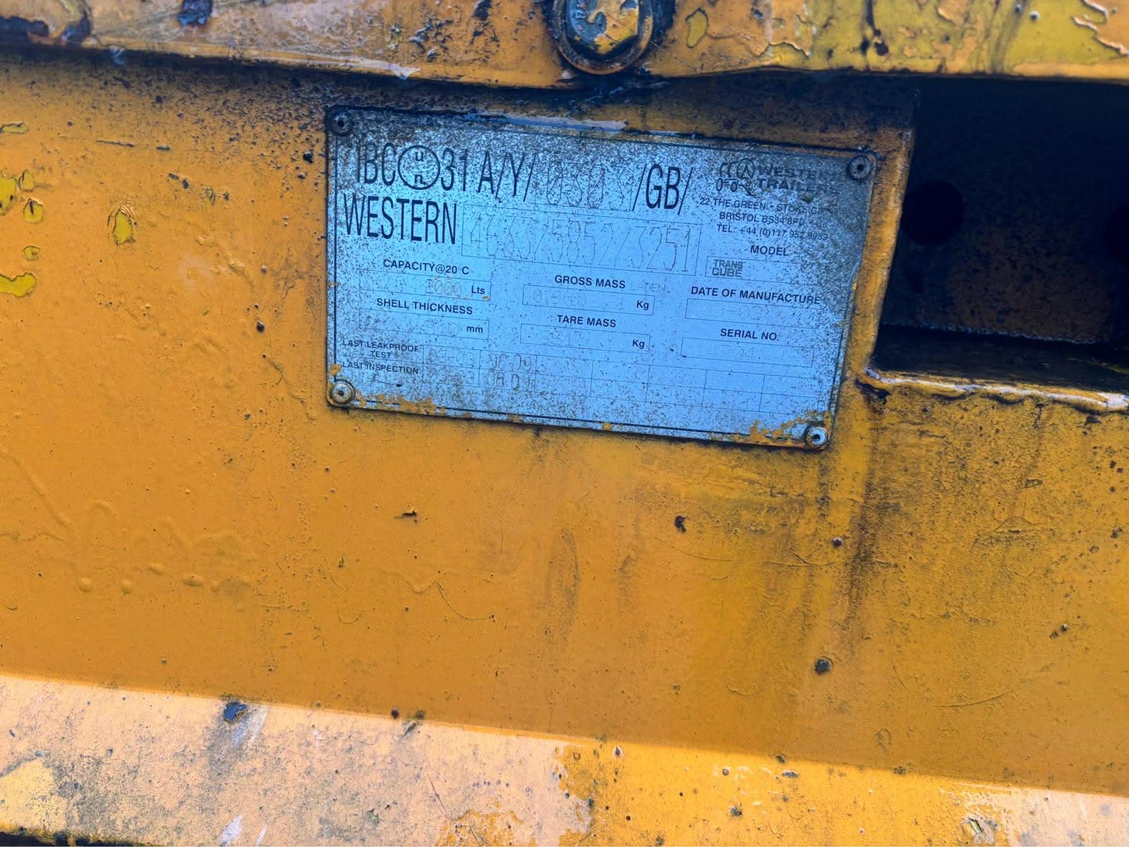 Western Transcube 2000 litre Bunded diesel bowser generator tank Tractor Digger - Image 4