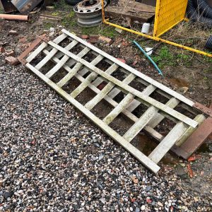 PAIR OF HEAVY DUTY HOOK ON ALUMINUM RAMPS 8 FOOT LONG 18 INCH WIDE