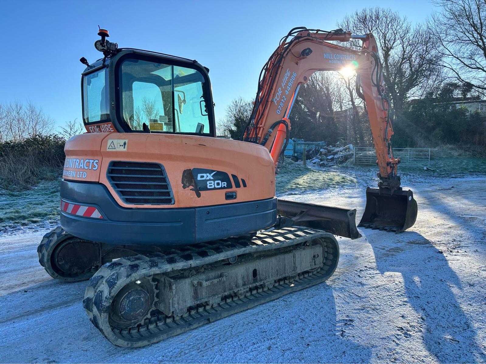 2010 DOOSAN DX80R EXCAVATOR DIGGER 8 TON BUCKETS JOB READY TRACKS 1 OWNER CLEAN - Image 3