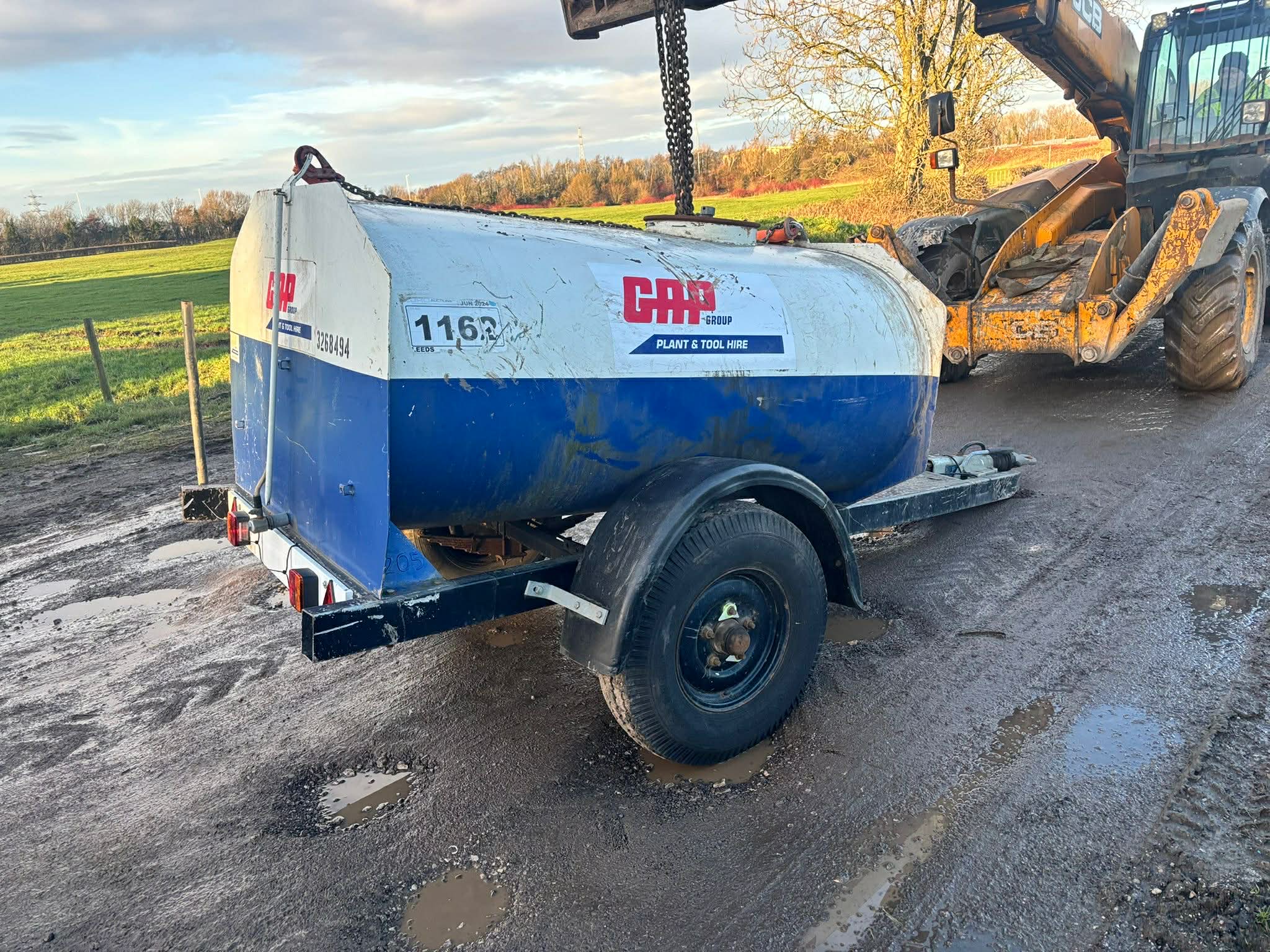 ROAD TOW FUEL BOWSER DIESEL TANK TRACTOR DIGGER DUMPER TRAILER TRAILOR MACHINE - Image 2