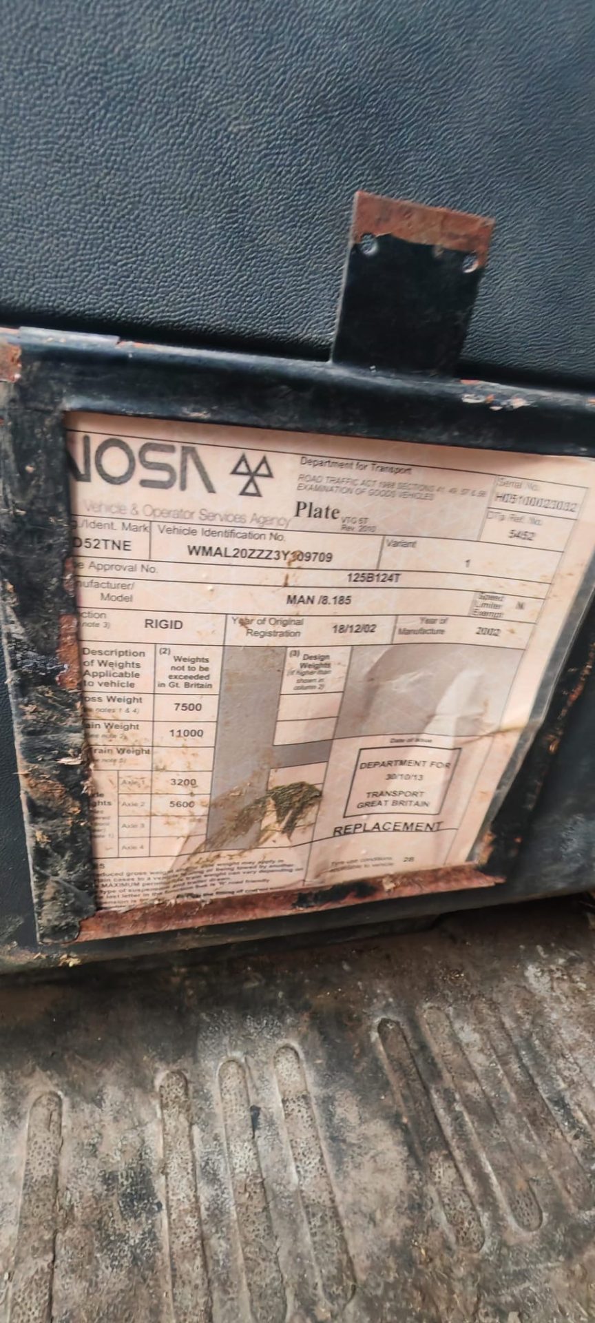 2002 MAN 8.185 CHASSIS CAB 7.5 TON WAGON TRUCK LORRY - Image 14