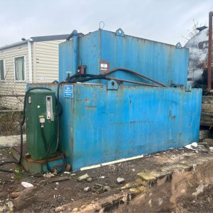 BUNDED DIESEL TANK RED WHITE STORAGE FARM DIGGER TRACTOR FUEL