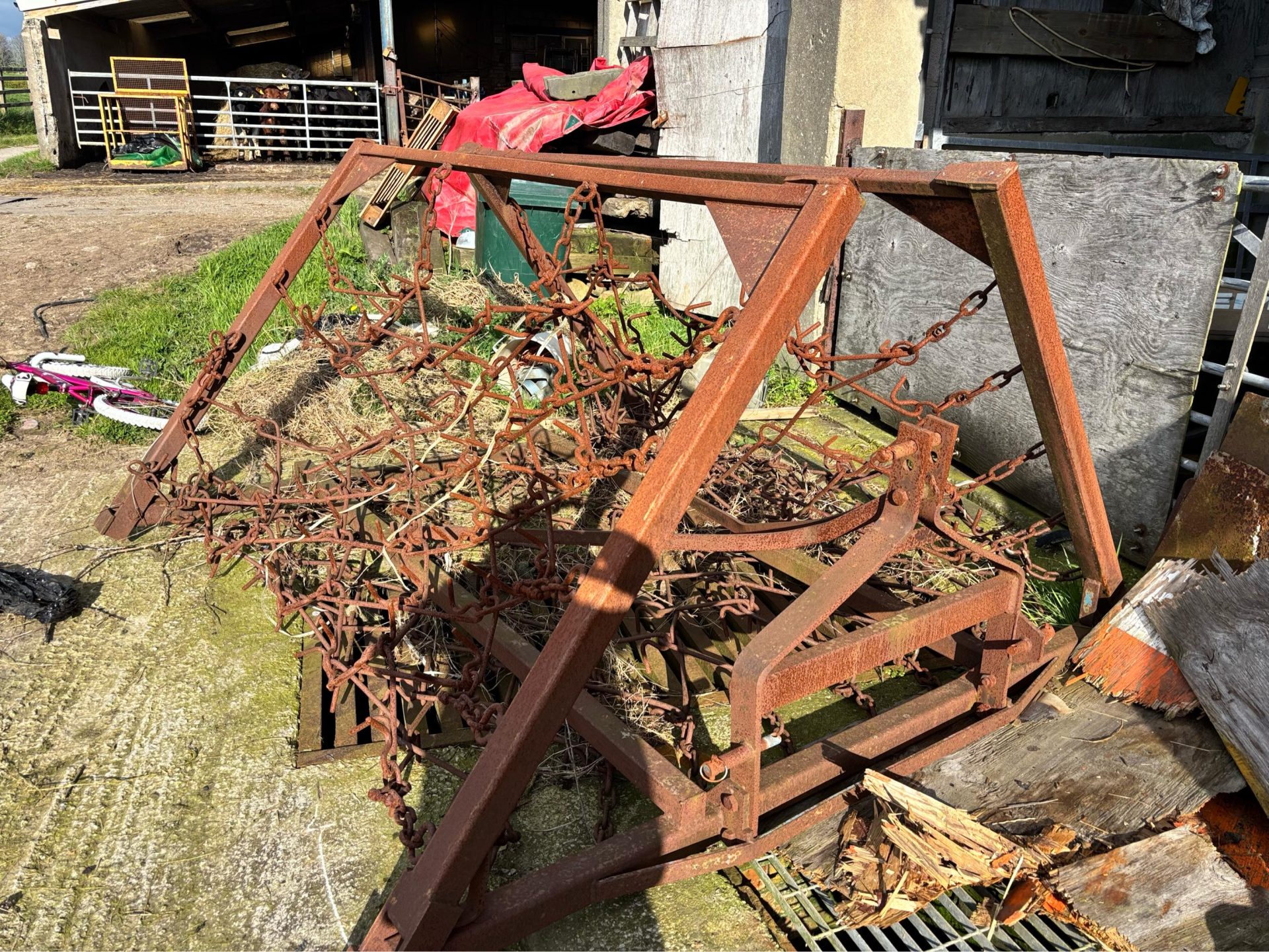 3 POINT LINKAGE CHAIN HARROW FOR TRACTOR ROLLER SPREADER CULTIVATOR TANKER