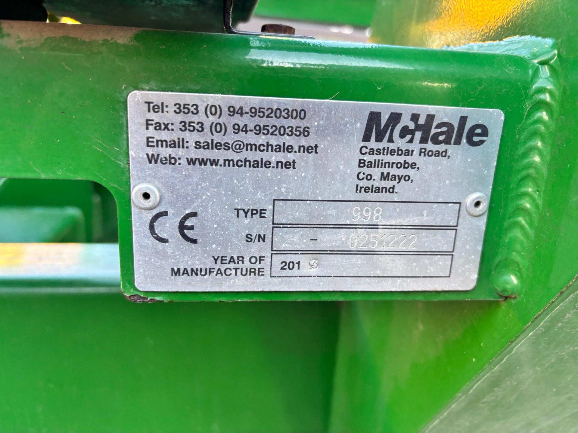 2013 MCHALE 998 BALE WRAPPER 29000 BALES EXCEPTIONAL CONDITION TRACTOR FUSION - Image 9