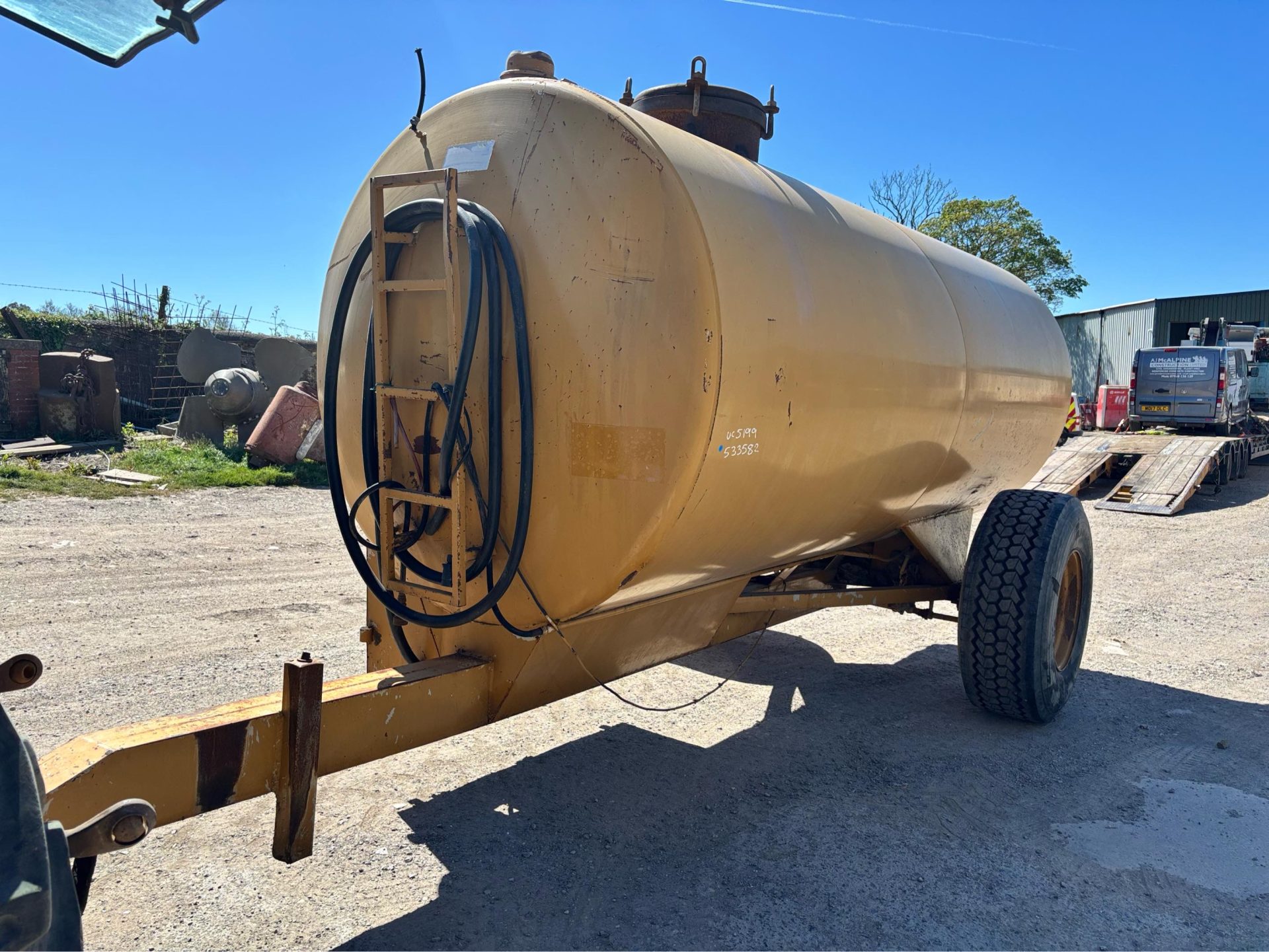 BUNDED FUEL BOWSER TRACTOR DRAWN DIESEL OIL WATER CONTAINER , DUST SUPRESSION