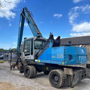 2014 FUCHS MHL 335 WHEELED EXCAVATOR MATERIAL HANDLER RUBBER DUCK SCRAP YARD