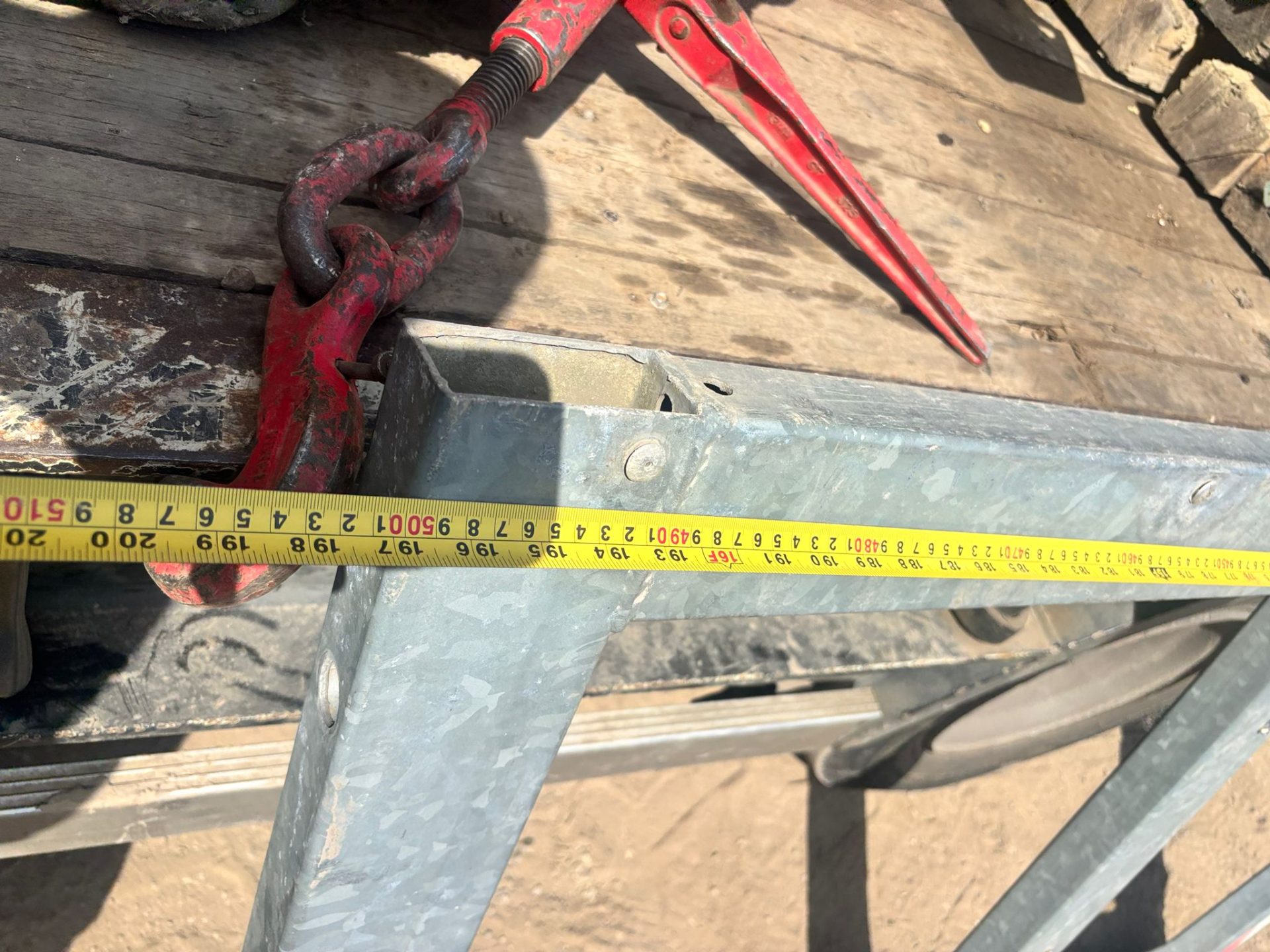 16 FOOT METAL BOX SECTION BARRIER GATE SECURITY GATE FARM GATE INDUSTRIAL YARD GATE HEAVY DUTY - Image 6