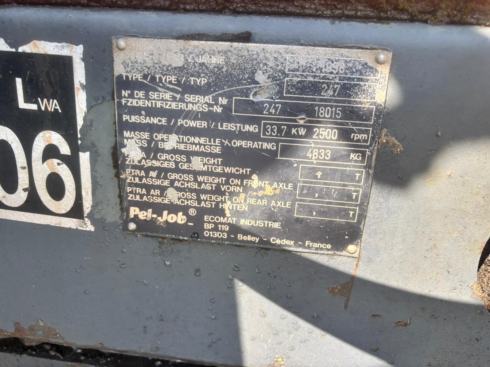 1999 PEL-JOB EB506 RUBBER TRACKED MIDI EXCAVATOR DIGGER 3 BUCKETS AND BREAKER - Image 10