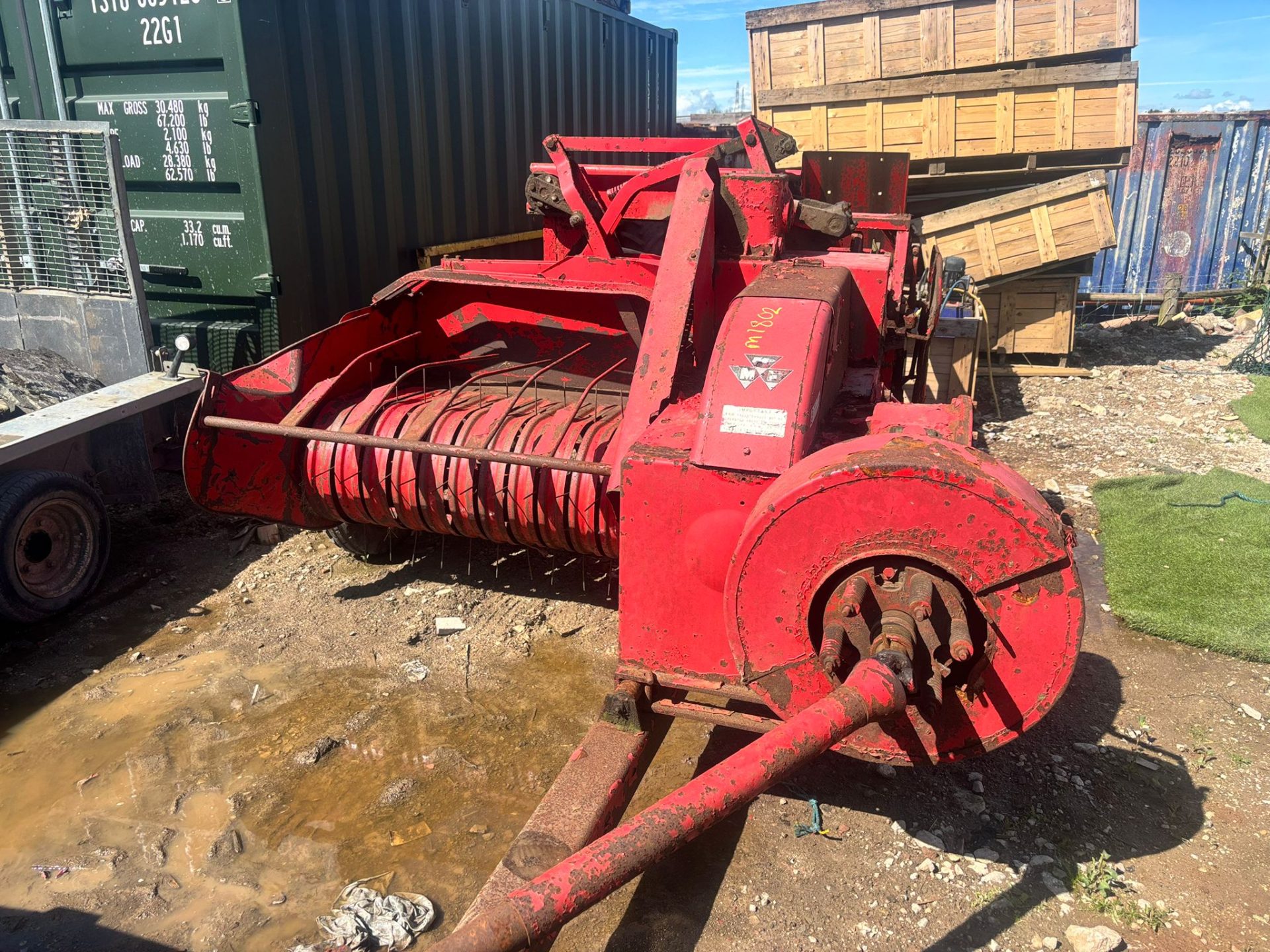 MASSEY FERGUSON 703 SMALL SQUARE BALER CONVENTIONAL HAY STRAW PTO FARM TRACTOR BALER - Image 8