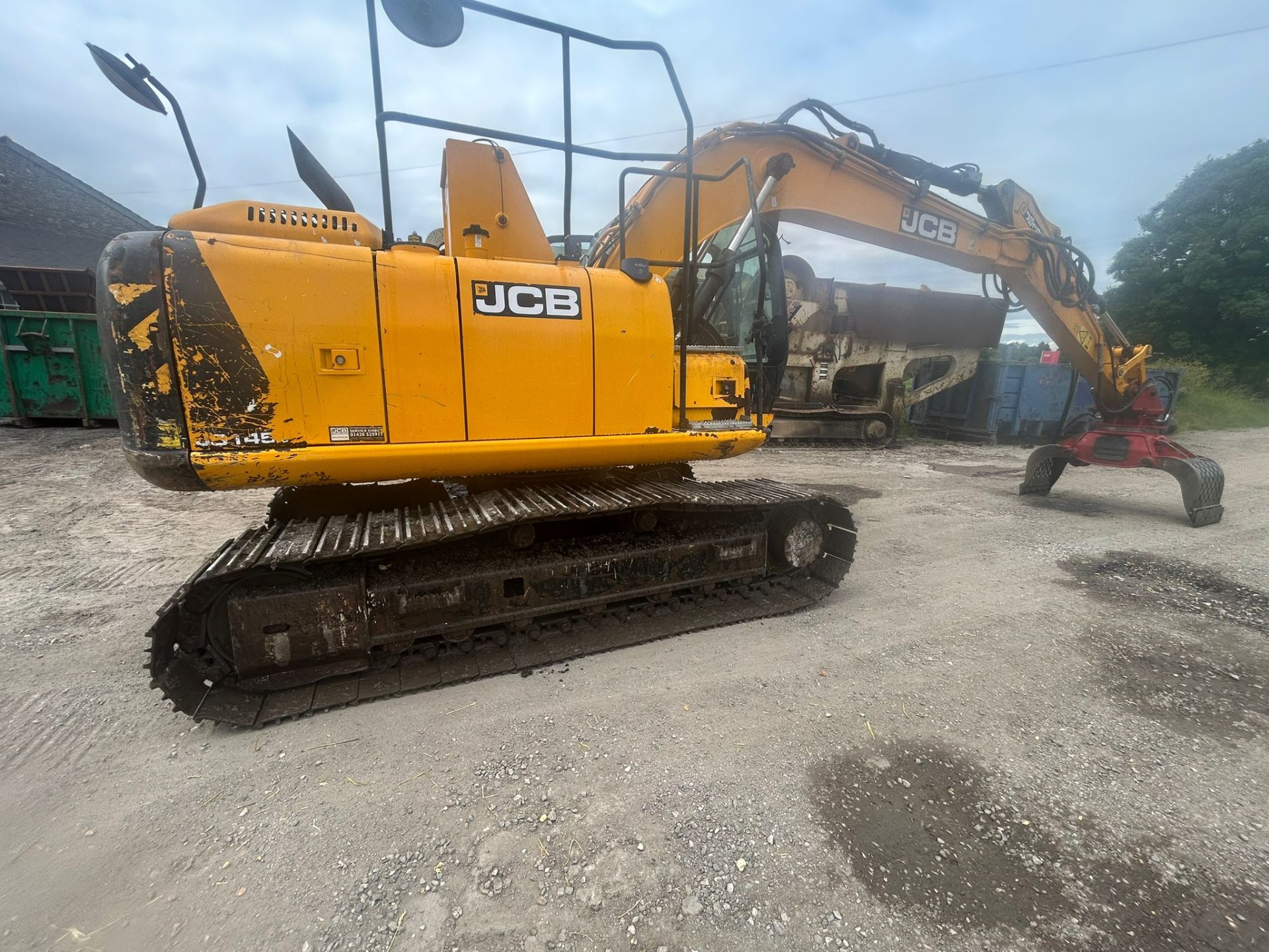 2019 JCB JS145HR MATERIAL HANDLER EXCAVATOR HIGH RISE CAB ROTATING SELECTA SELECTOR GRAB GRAPPLE - Image 2