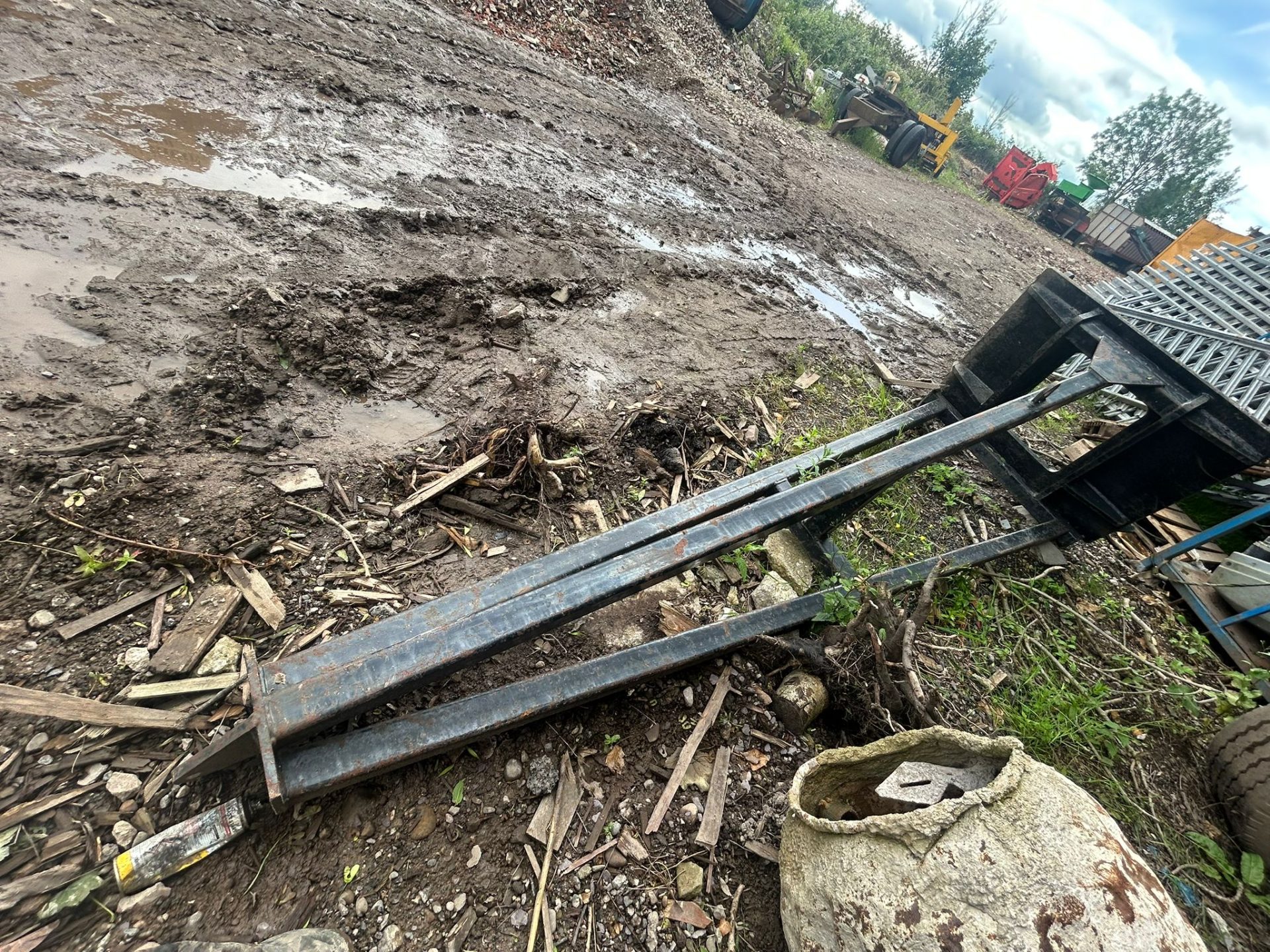 HEAVY DUTY EXTENSION CRANE JIB TELEHANDLER LIFTING JIB JCB Q-FIT BRACKETS - Image 3