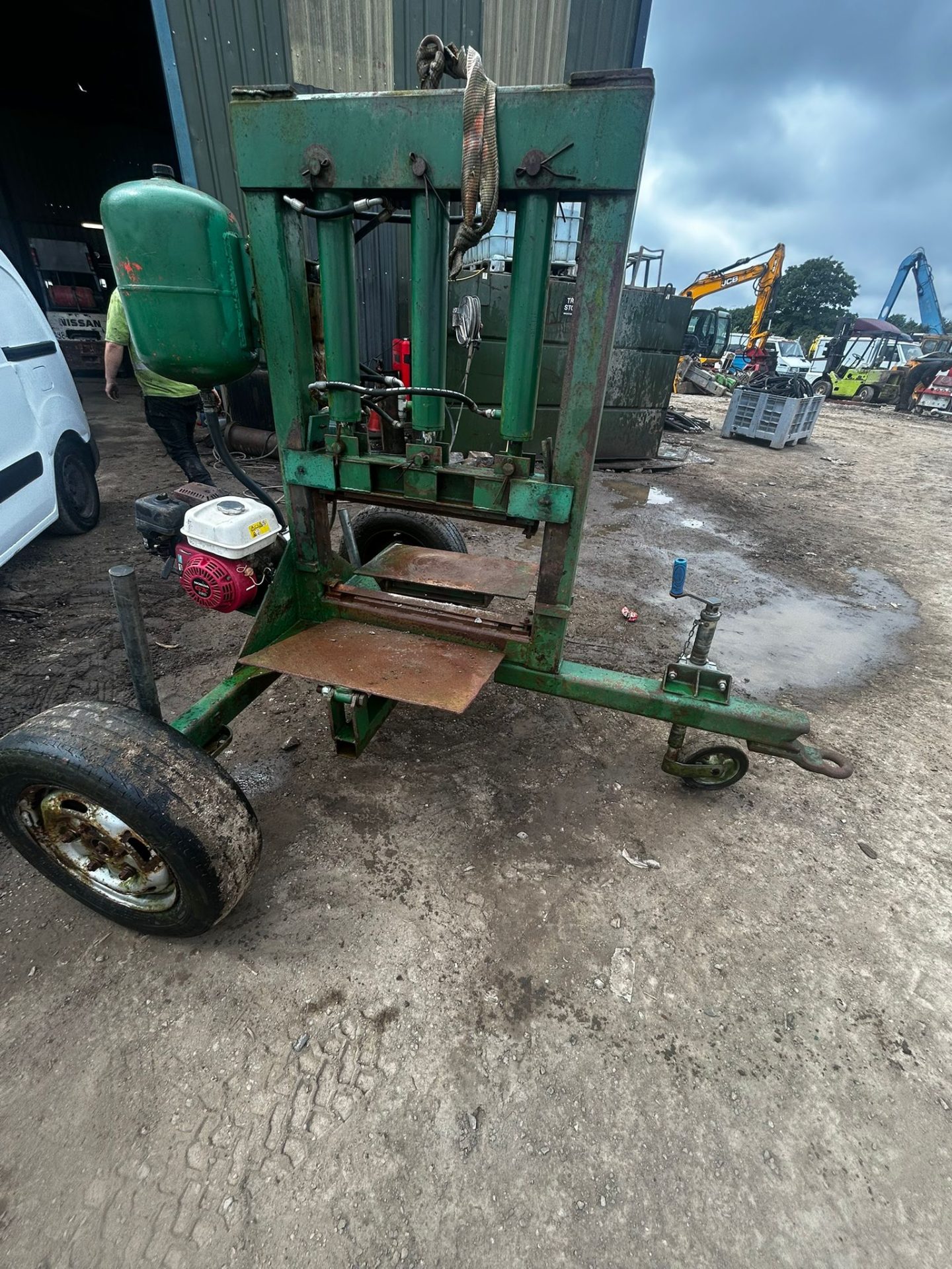 HYDRAULIC BLOCK CUTTER SANDSTONE STONE SPLITTER HONDA GX160 TOWABLE - Image 5