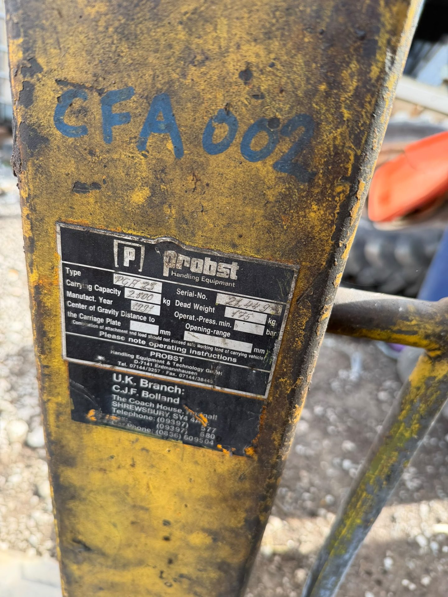 PROBST 2500KG ADJUSTABLE CRANE PALLET FORKS – HIAB LIFTING FORKS - Image 4