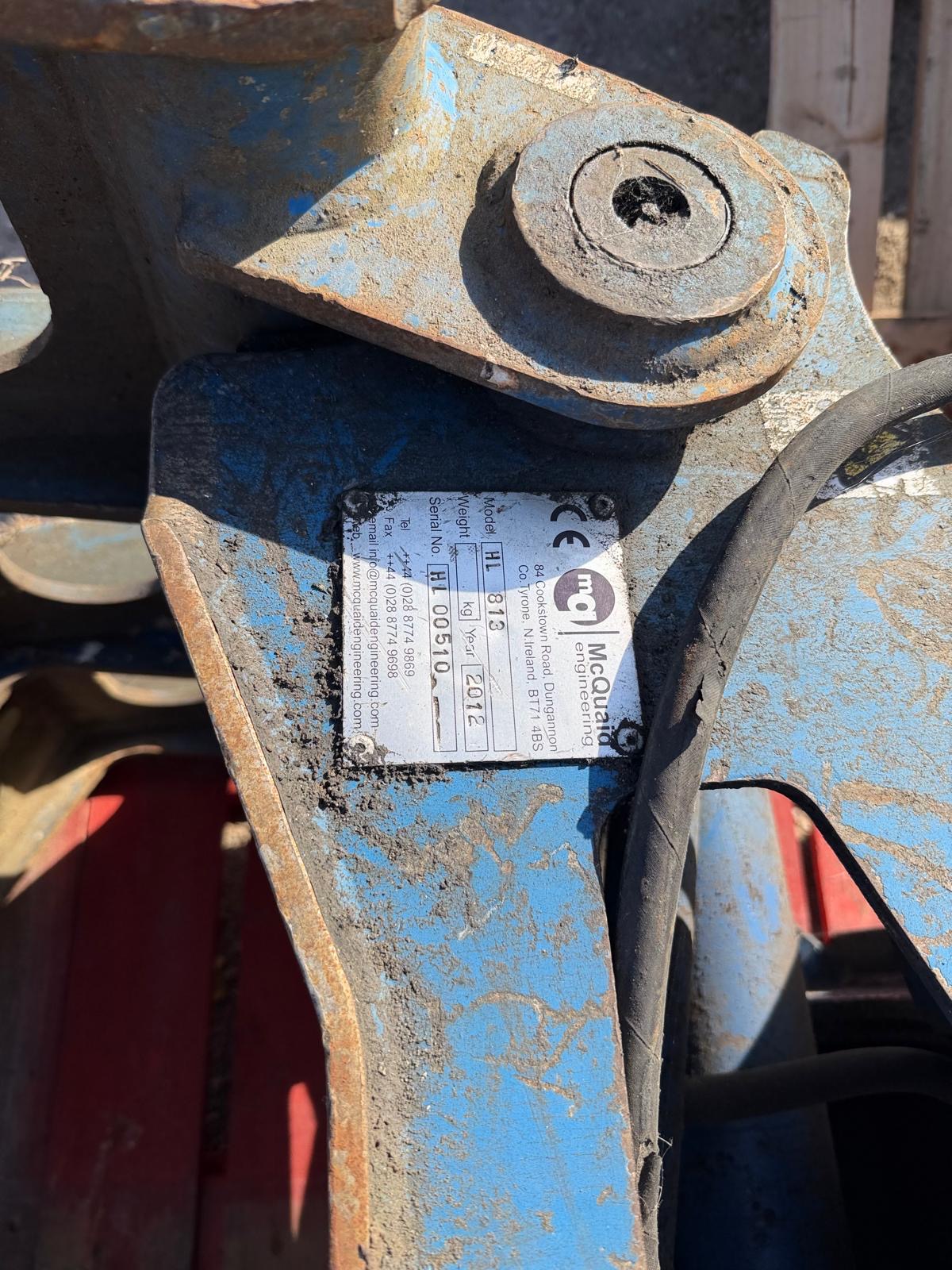 SELECTOR GRAB GRAPPLE 65MM PINS JCB DOOSAN HITACHI HYUNDAI 800MM - Image 3